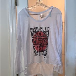chaser David Bowie Burnout Long Sleeve Tee